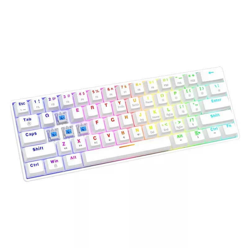 Teclado mecánico Whiteout X2, Blue Outemu, Hot Swap Savio Savgk-white