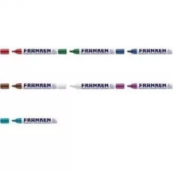 Rotulador Franken ZKM 09, tinta blanca, punta biselada 2–5 mm, alta opacidad