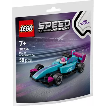 30734 Speed Champions F1 ACADEMY mini coche, juguete de construcción Polybag