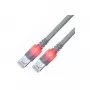 EasyLan DualBoot cable de parcheo LED RJ45 S/FTP Cat.6 (Clase E) - con conector saCon - LSOH - gris - 10 m