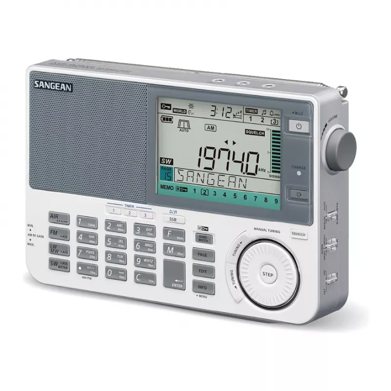Radio portátil Sangean ATS-909 X2 — blanco — sintonizador digital AM FM SW