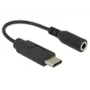 Adaptador de audio Delock - USB-C de 24 pines (macho) a minijack estéreo de 3,5 mm (hembra)