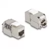 DeLOCK módulo Keystone RJ45 conector hembra a LSA Cat.6A con LED plata-blanco
