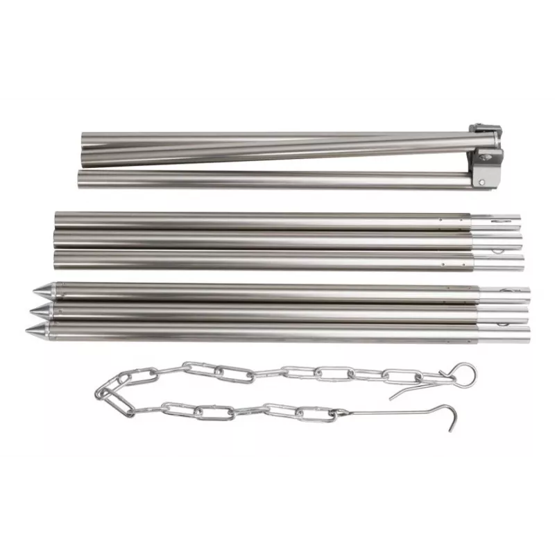 Trípode Easy Camp Campfire de aluminio — aluminio, 0,99 kg, plata