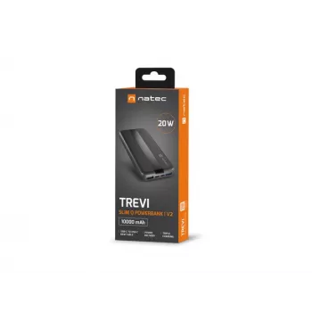 NATEC TREVI SLIM Q V2 polímero de litio (LiPo) 10000 mAh negro