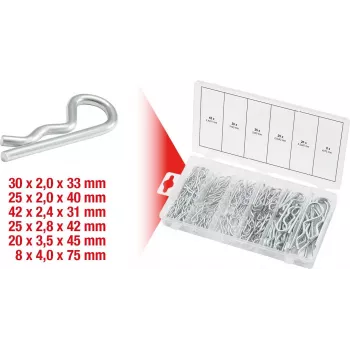 Juego de pasadores para guardabarros KS Tools 970.0060 — 150 uds., Diámetro 1,8×33 a 3,9×75 mm