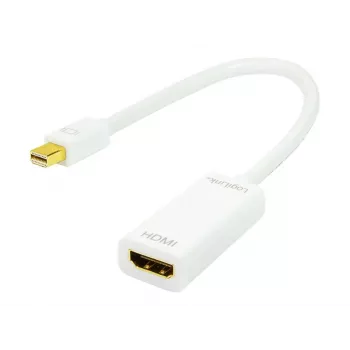 Adaptador de cable de vídeo LOGILINK Mini DisplayPort a HDMI tipo A CV0036A, 0,1 m, gris