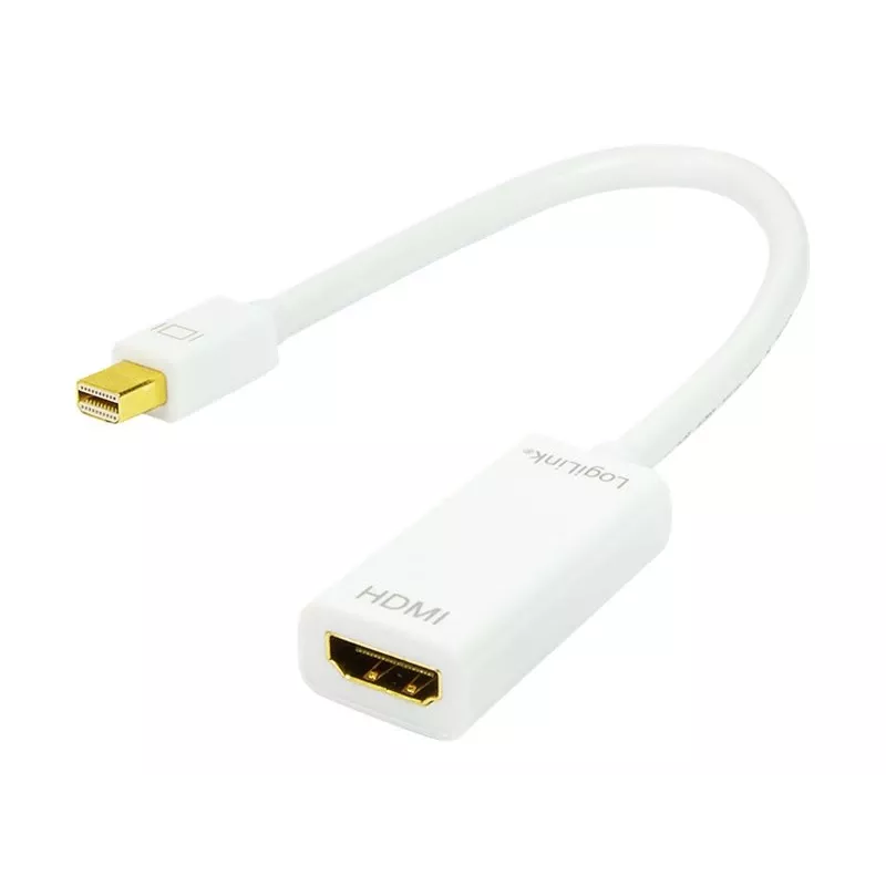 Adaptador de cable de vídeo LOGILINK Mini DisplayPort a HDMI tipo A CV0036A, 0,1 m, gris
