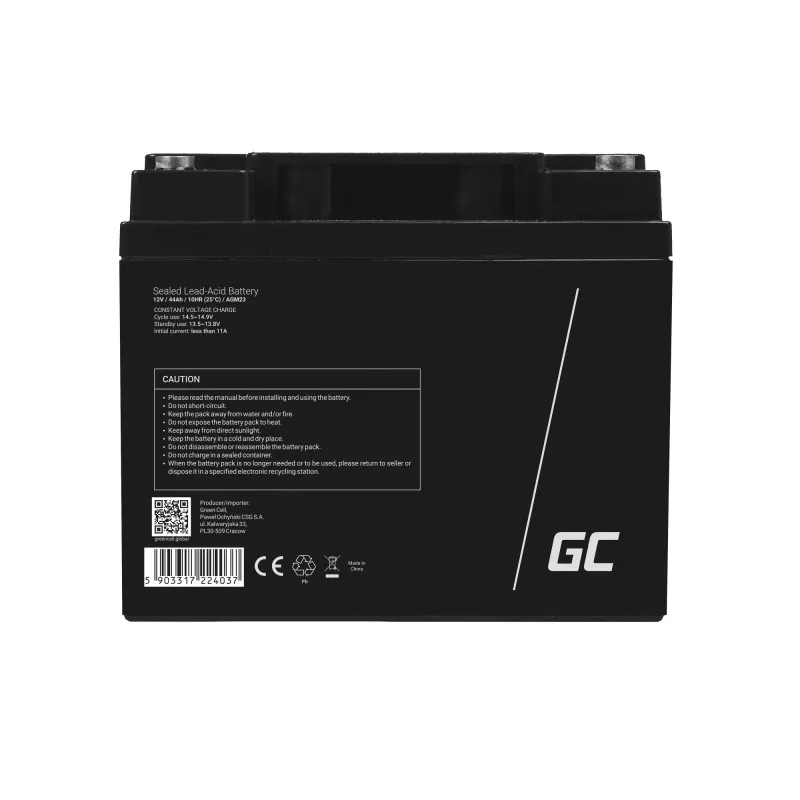 Batería SAI Green Cell AGM23 de plomo-ácido con fibra de vidrio (VRLA) 12 V 44 Ah