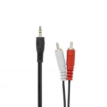 Cable de audio 3,5 mm conector macho a 2 conectores macho RCA SBOX