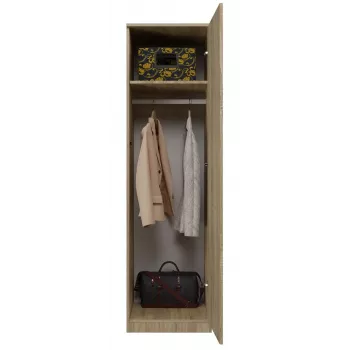 Armario ropero Topeshop SD-50 SON KPL 5 baldas 1 puerta roble