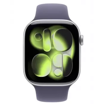 Watch Series 11 GPS 46mm Caja de aluminio plata con correa deportiva Purple Fog - M/L