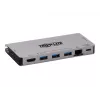 Dock USB-C - 4K HDMI, USB 3.2 Gen 1, hub USB-A, GbE, tarjeta de memoria, carga PD 100W, cable extraíble U442-DOCK5D-GY