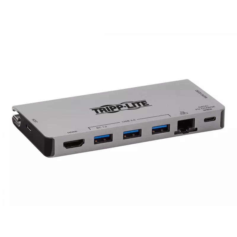 Dock USB-C - 4K HDMI, USB 3.2 Gen 1, hub USB-A, GbE, tarjeta de memoria, carga PD 100W, cable extraíble U442-DOCK5D-GY