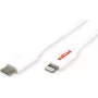 Cable de sincronización y carga USB ROLINE, Type-C / conector de 8 pines, blanco, 1 m