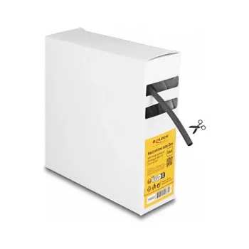 Tubo termorretráctil DeLOCK 19965 4:1 con adhesivo negro 5 m x 4 mm