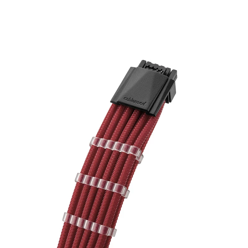Cable CableMod C-Series PRO ModMesh 12VHPWR a 3x PCI-e para Corsair - 60 cm, rojo oscuro