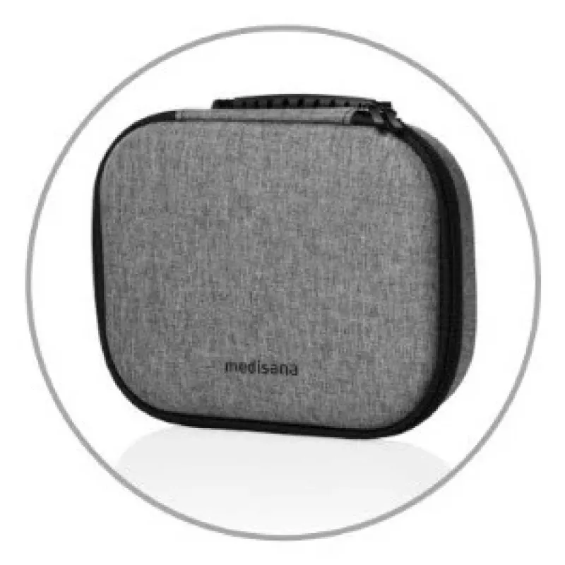 Medisana MG 200 mini pistola de masaje, Smart Mode, 4 cabezales, 5 niveles de intensidad, 147 x 126 x 50 mm, gris