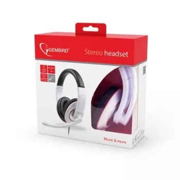 Auriculares estéreo WHITE/MHS-001-GW Gembird