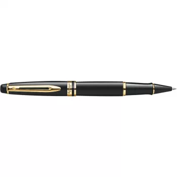 Roller Waterman Expert, fino (F), negro lacado, GT