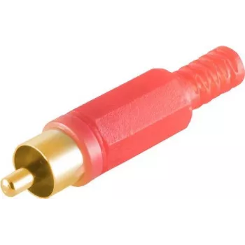 Conector macho RCA ShiverPeaks 51400-RG — rojo, contactos dorados