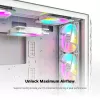Ventilador Montech HP140 ARGB PWM de 140 mm blanco con rodamiento rifle