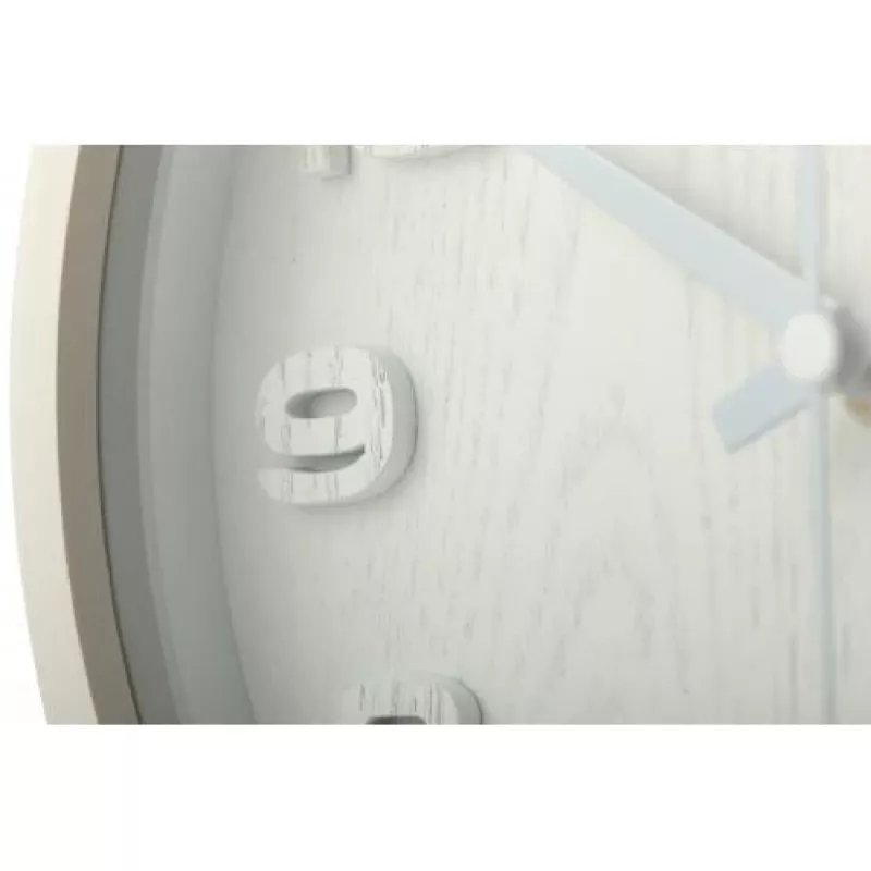Reloj de pared NeXtime 5192wi Wood Wood Small 22x20 cm, blanco