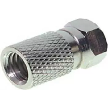 Conector macho F coaxial ShiverPeaks 85012-A, diámetro exterior de cable 7,5 mm, tuerca hexagonal grande