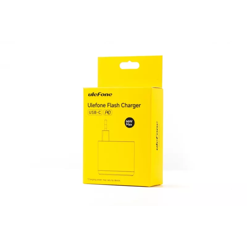 Cargador UleFone 66W — fuente de alimentación USB rápida para dispositivos portátiles, modelo UF-CHAR-66WR