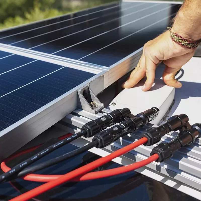 Conector solar QOLTEC MC4 1500V 30A – conector de cable fotovoltaico para exterior