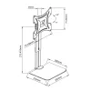Soporte de pared para TV MACLEAN MC-451 con balda y ajuste de inclinación, VESA 75x75–200x200 mm, hasta 20 kg, para pantallas de 15 inch–42 inch