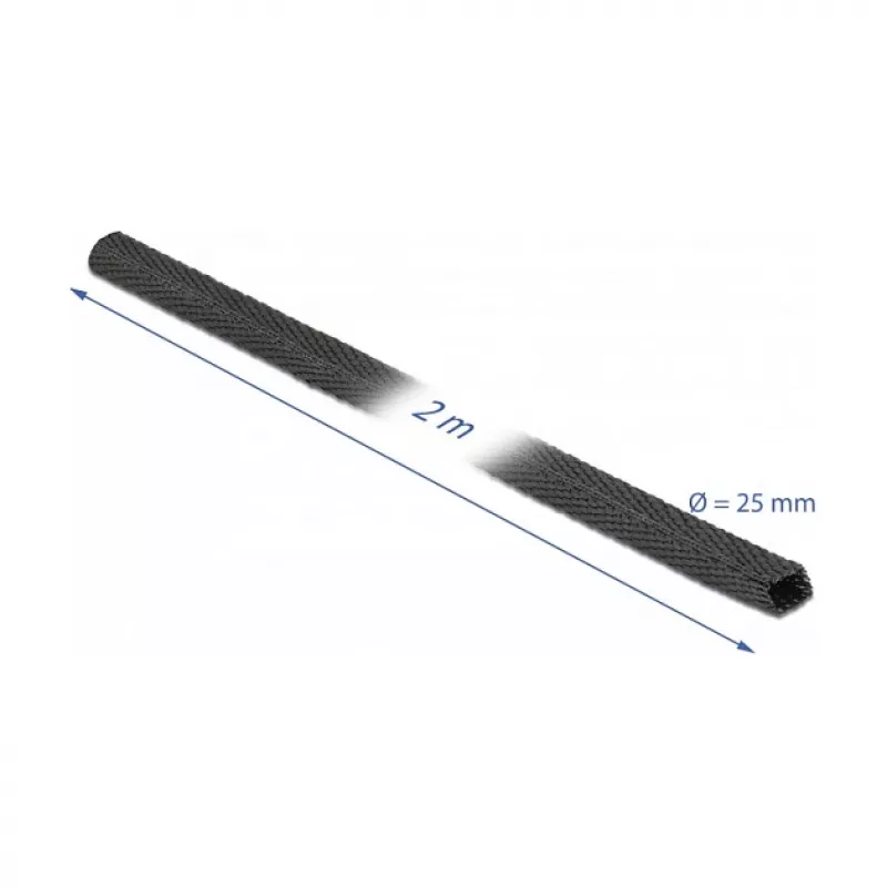 Tubo termorretráctil DeLOCK 20795 2 m x 25 mm negro