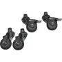 Ruedas giratorias LOGON RAX111 negro 4 uds.
