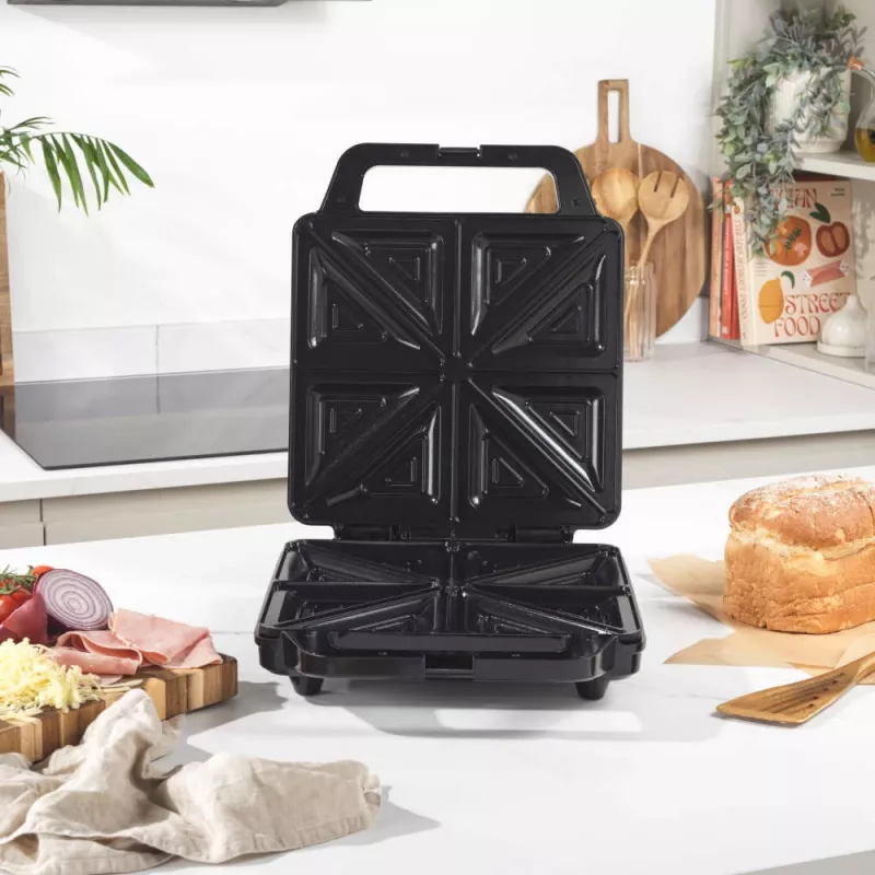 Salter EK6538VDE Sandwichera de 4 rebanadas