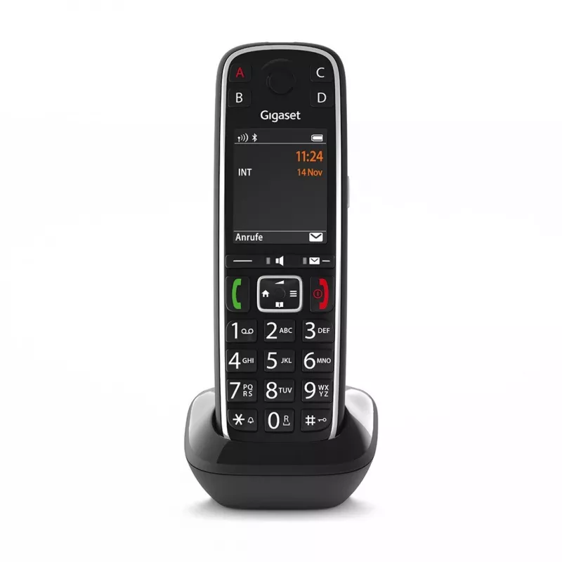 Gigaset E720HX Teléfono analógico/DECT con identificador de llamadas negro