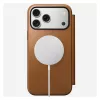 Funda tipo folio para móvil Nomad Modern Leather Folio para iPhone 17 Pro Max – tan, compatible con pantalla de hasta 17,5 cm (6,9