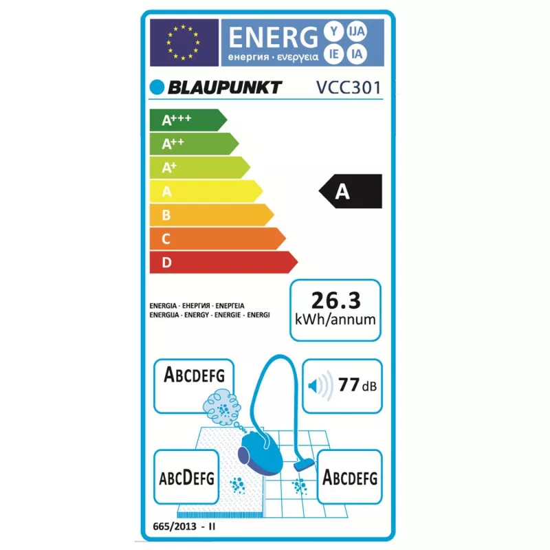Aspirador Blaupunkt VCC301 1,2 L de escoba en seco 700 W sin bolsa