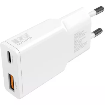 Cargador 4smarts PDPlug Duos delgado smartphone tablet blanco CA carga rápida