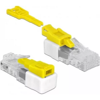 Delock 85334 juego de bloqueadores de puerto RJ45, 5 uds., blanco/amarillo