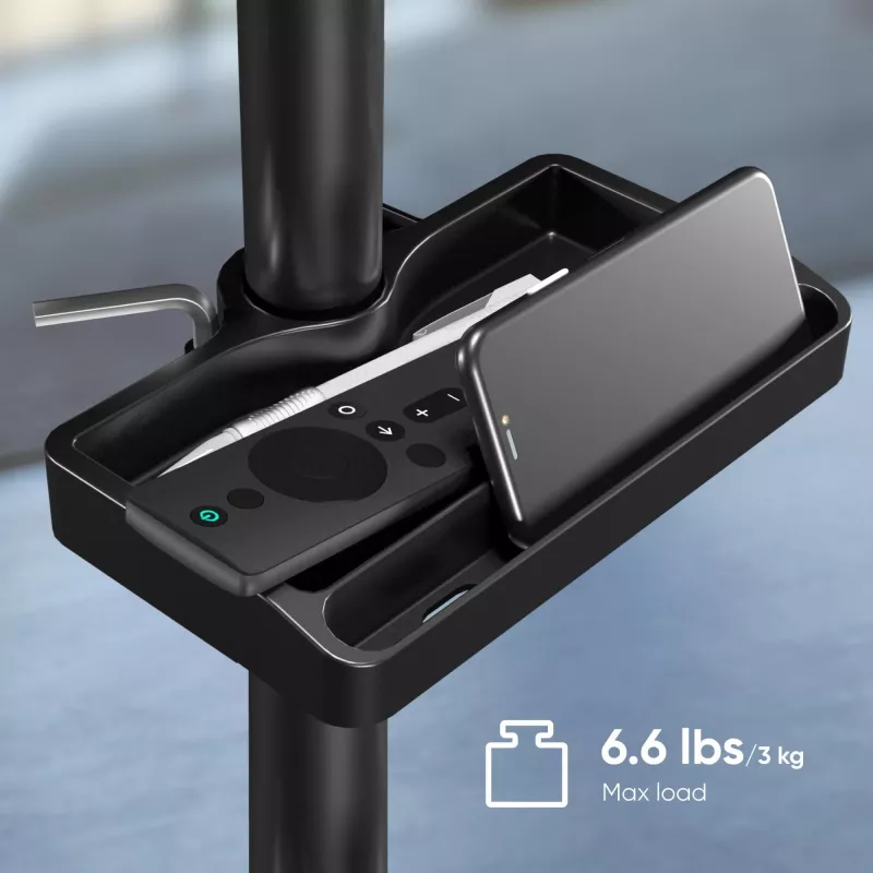 Estante ONKRON A35, plástico ABS negro, 190×105 mm, 160 g