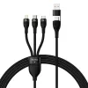 Cable USB Baseus CASS030101 1,2 m USB-A/USB-C USB-C/Micro-USB-B/Lightning negro