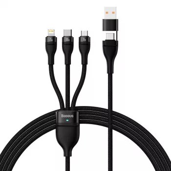 Cable USB Baseus CASS030101 1,2 m USB-A/USB-C USB-C/Micro-USB-B/Lightning negro