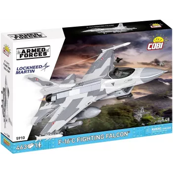 Set de construcción Cobi F-16C Fighting Falcon – 463 piezas, maqueta a escala