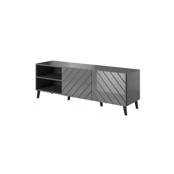 Mueble RTV ABETO 150x42x52 grafito/brillante