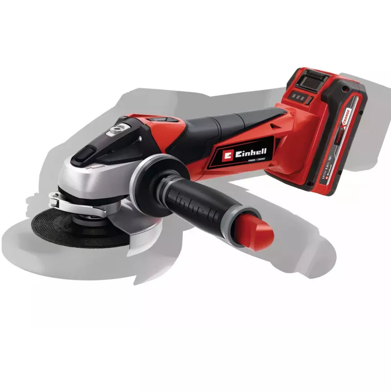 Amoladora angular a batería Einhell TE-AG 18/115 Li Kit — disco de 115 mm, 18 V litio-ion, 8500 rpm, 1,65 kg