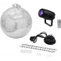 Set de bola de discoteca LED EUROLITE 20000562 — bola de espejos de 30 cm con motor e iluminación LED integrada