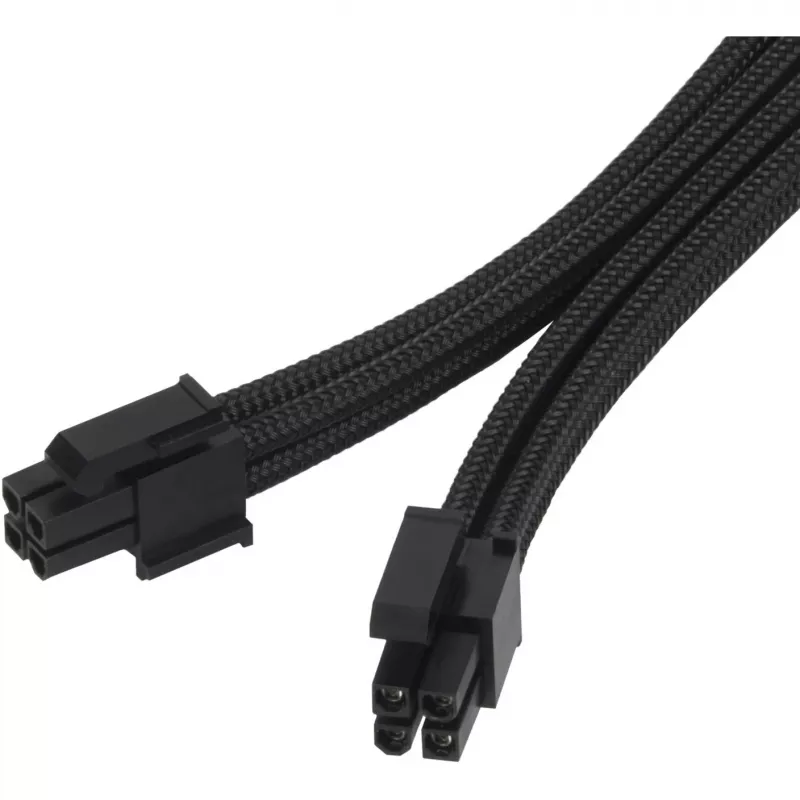 SilverStone SST-PP07E-EPS8B cable alargador EPS de 8 pines a EPS/ATX de 4+4 pines, 30 cm, negro