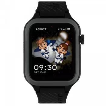 Smartwatch Garett Kids Essa 2 4G negra — reloj infantil con GPS y conectividad 4G
