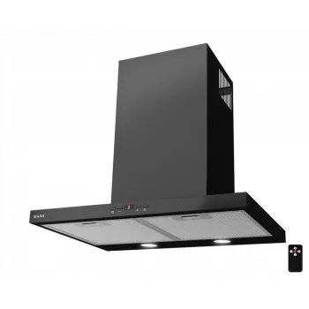 Campana extractora de chimenea de pared MAAN Siena Soft 60, 600 mm, caudal máx. de extracción 305 m³/h, filtro de carbón, negra