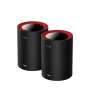 Cudy M3000 pack de 2 dual band (2,4 GHz / 5 GHz) Wi-Fi 6 (802.11ax) negro, rojo 1 interno